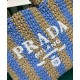 Replica Prada Small Raffia Tote Bag Blue