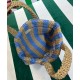 Replica Prada Small Raffia Tote Bag Blue