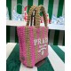 Replica Prada Small Raffia Tote Bag Peachblow
