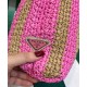 Replica Prada Small Raffia Tote Bag Peachblow
