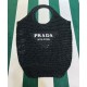 Fake Prada Raffia Tote Bag Black Replica