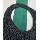 Fake Prada Raffia Tote Bag Black Replica