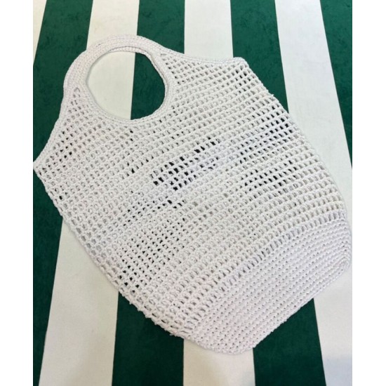 Replica Prada Raffia Tote Bag Cream