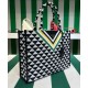 Replica Prada Symbole Jacquard Fabric Handbag Dark Blue