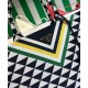 Replica Prada Symbole Jacquard Fabric Handbag Dark Blue