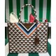 Replica Prada Symbole Jacquard Fabric Handbag Coffee