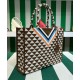 Replica Prada Symbole Jacquard Fabric Handbag Coffee