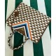 Replica Prada Symbole Jacquard Fabric Handbag Coffee