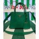 Replica Prada Double Saffiano Leather Mini Bag Green