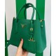 Replica Prada Double Saffiano Leather Mini Bag Green