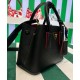 Fake Prada Double Saffiano Leather Mini Bag Black Replica