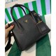 Fake Prada Double Saffiano Leather Mini Bag Black Replica