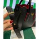 Fake Prada Double Saffiano Leather Mini Bag Black Replica