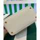 Replica Prada Double Saffiano Leather Mini Bag Cream