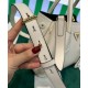 Replica Prada Double Saffiano Leather Mini Bag Cream