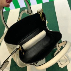 Replica Prada Double Saffiano Leather Mini Bag Cream