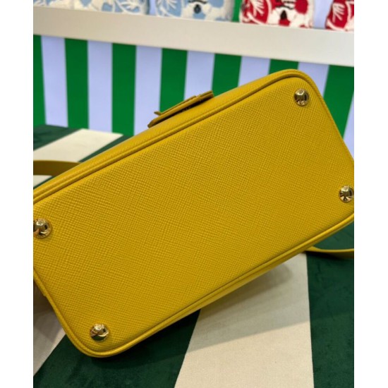 Fake Prada Double Saffiano Leather Mini Bag Yellow Replica Replica Prada Double Saffiano Leather Mini Bag Yellow
