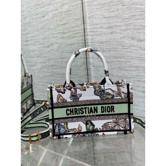 Fake Dior Mini Book Tote with Strap White Toile de Jouy Mexico Embroidery Replica Replica Dior Mini Book Tote with Strap White Toile de Jouy Mexico Embroidery