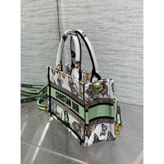 Fake Dior Mini Book Tote with Strap White Toile de Jouy Mexico Embroidery Replica Replica Dior Mini Book Tote with Strap White Toile de Jouy Mexico Embroidery
