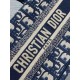 Fake Dior Mini Book Tote with Strap Blue Dior Oblique Embroidery Replica