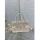 Replica Dior Mini Book Tote with Strap Gold-Tone Dior Oblique Embroidery Replica Dior Mini Book Tote with Strap Gold-Tone Dior Oblique Embroidery