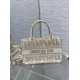Replica Dior Mini Book Tote with Strap Gold-Tone Dior Oblique Embroidery Replica Dior Mini Book Tote with Strap Gold-Tone Dior Oblique Embroidery