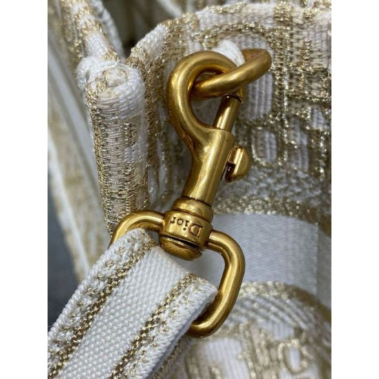 Replica Dior Mini Book Tote with Strap Gold-Tone Dior Oblique Embroidery Replica Dior Mini Book Tote with Strap Gold-Tone Dior Oblique Embroidery