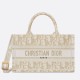Replica Dior Mini Book Tote with Strap Gold-Tone Dior Oblique Embroidery Replica Dior Mini Book Tote with Strap Gold-Tone Dior Oblique Embroidery