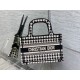 Fake Dior Mini Book Tote Bag Micro Houndstooth Embroidery Replica Replica Dior Mini Book Tote Bag Micro Houndstooth Embroidery