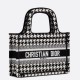 Fake Dior Mini Book Tote Bag Micro Houndstooth Embroidery Replica Replica Dior Mini Book Tote Bag Micro Houndstooth Embroidery