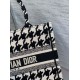 Replica Dior Small Book Tote Bag Micro Houndstooth Embroidery