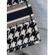 Replica Dior Small Book Tote Bag Micro Houndstooth Embroidery