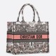Replica Dior Medium Book Tote Bag Butterfly Around The World Embroidery