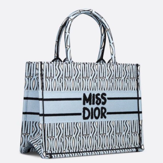 Replica Dior Medium Book Tote Bag Blue Miss Dior Allover Embroidery Replica Dior Medium Book Tote Bag Blue Miss Dior Allover Embroidery