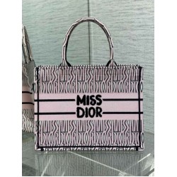Fake Dior Medium Book Tote Bag Pink Miss Dior Allover Embroidery Replica Replica Dior Medium Book Tote Bag Pink Miss Dior Allover Embroidery