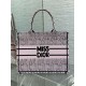 Replica Dior Medium Book Tote Bag Pink Miss Dior Allover Embroidery