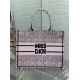 Replica Dior Medium Book Tote Bag Pink Miss Dior Allover Embroidery