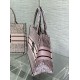 Replica Dior Medium Book Tote Bag Pink Miss Dior Allover Embroidery