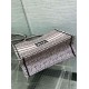 Replica Dior Medium Book Tote Bag Pink Miss Dior Allover Embroidery