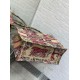 Fake Dior Medium Dioriviera Book Tote Raffia with Pink Toile de Jouy Sauvage Embroidery Replica