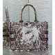 Fake Dior Medium Book Tote Bag Dior 4 Saisons Hiver Soleil Embroidery Replica