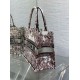 Fake Dior Medium Book Tote Bag Dior 4 Saisons Hiver Soleil Embroidery Replica