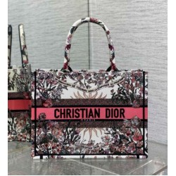 Replica Dior Medium Book Tote Bag Dior 4 Saisons Printemps Soleil Embroidery