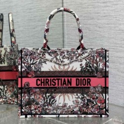 Replica Dior Medium Book Tote Bag Dior 4 Saisons Printemps Soleil Embroidery