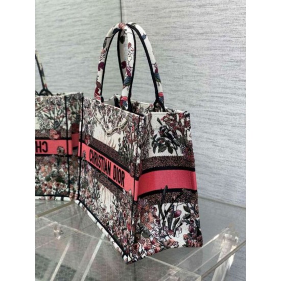 Replica Dior Medium Book Tote Bag Dior 4 Saisons Printemps Soleil Embroidery