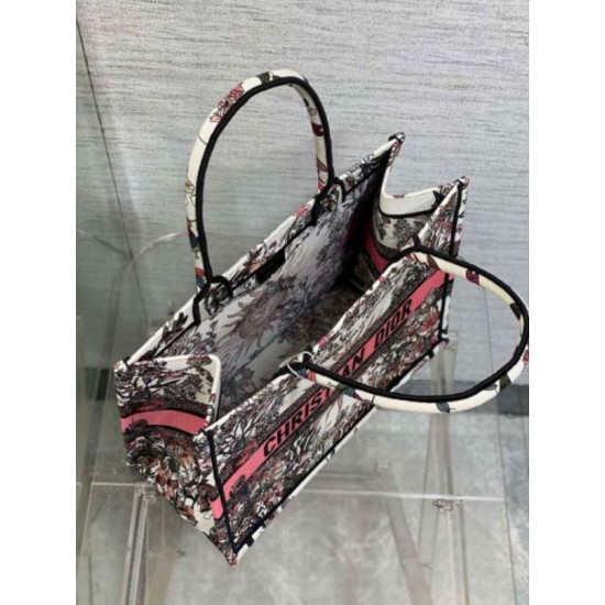 Replica Dior Medium Book Tote Bag Dior 4 Saisons Printemps Soleil Embroidery