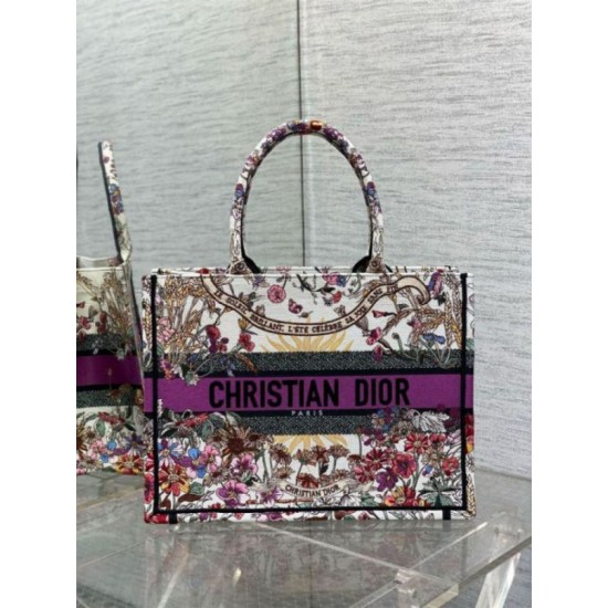 Replica Dior Medium Book Tote Bag Dior 4 Saisons Été Soleil Embroidery