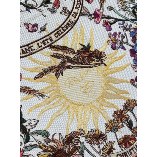 Replica Dior Medium Book Tote Bag Dior 4 Saisons Été Soleil Embroidery