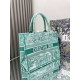 Fake Dior Medium Dioriviera Book Tote Aquamarina Toile de Jouy Embroidery Replica