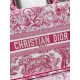 Replica Dior Medium Dioriviera Book Tote Pink Toile de Jouy Embroidery